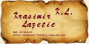 Krasimir Lazetić vizit kartica